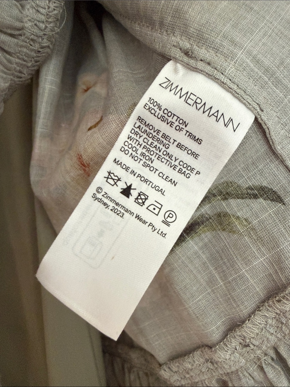 Zimmermann Boho Floral Dress in Sage Green - Picture 11 of 12